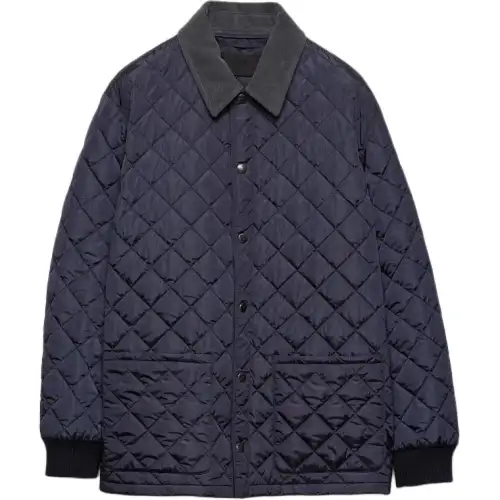 Prada Re-Nylon Button-Up Quilted Jacket