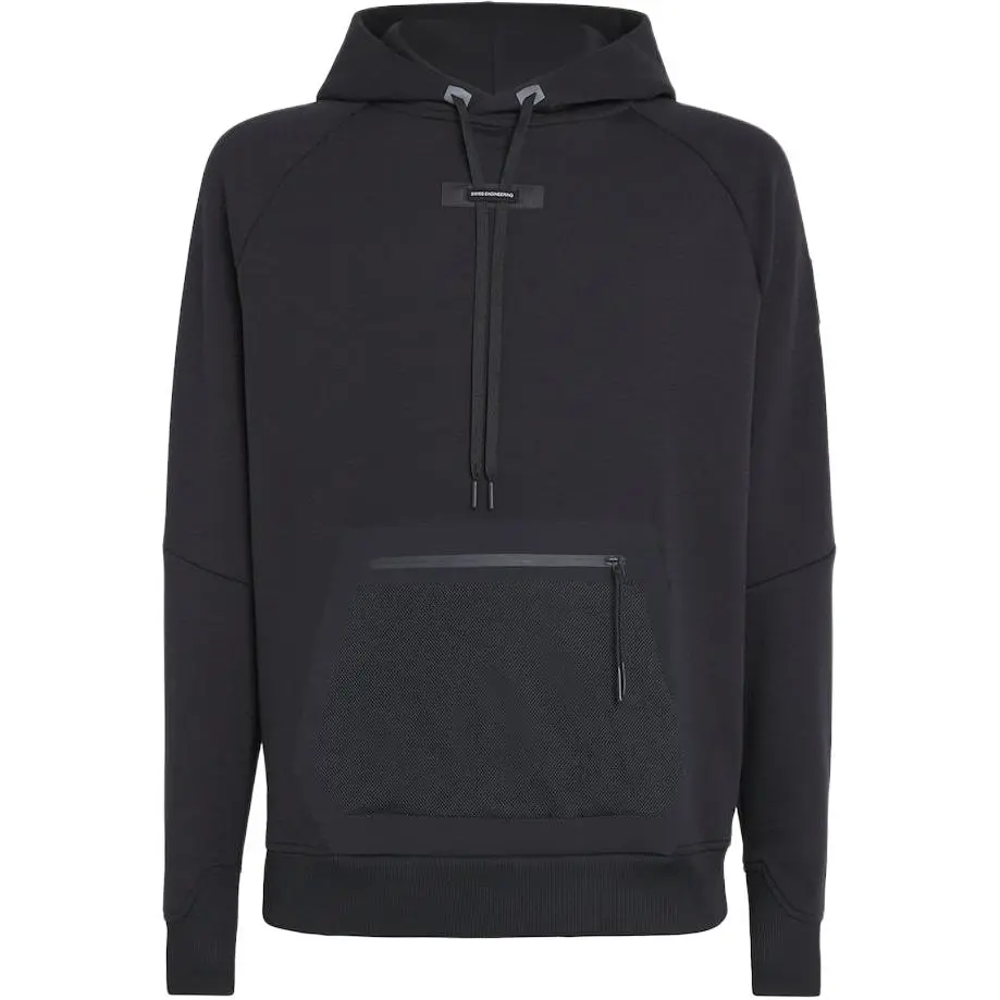 On drawstring cotton hoodie