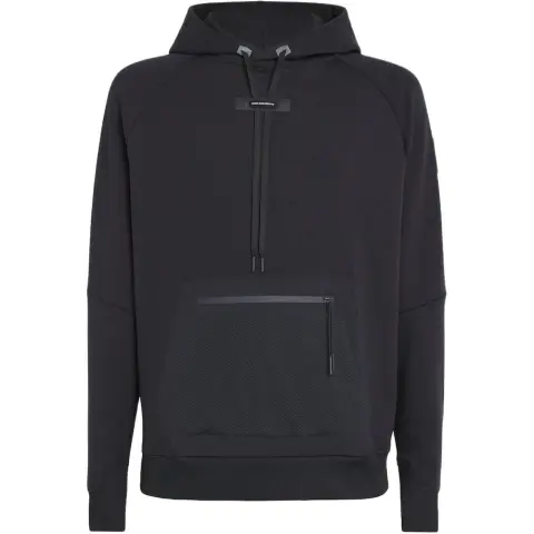 On drawstring cotton hoodie