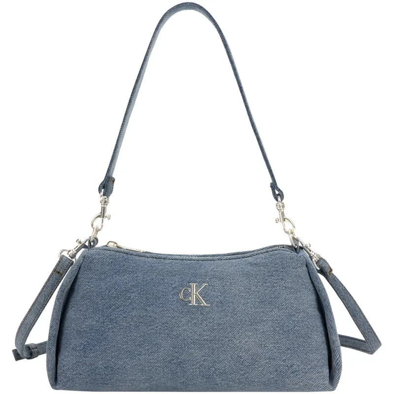 CALVIN KLEIN Fabric Shoulder Bag Medium Women's Denim Light Blue