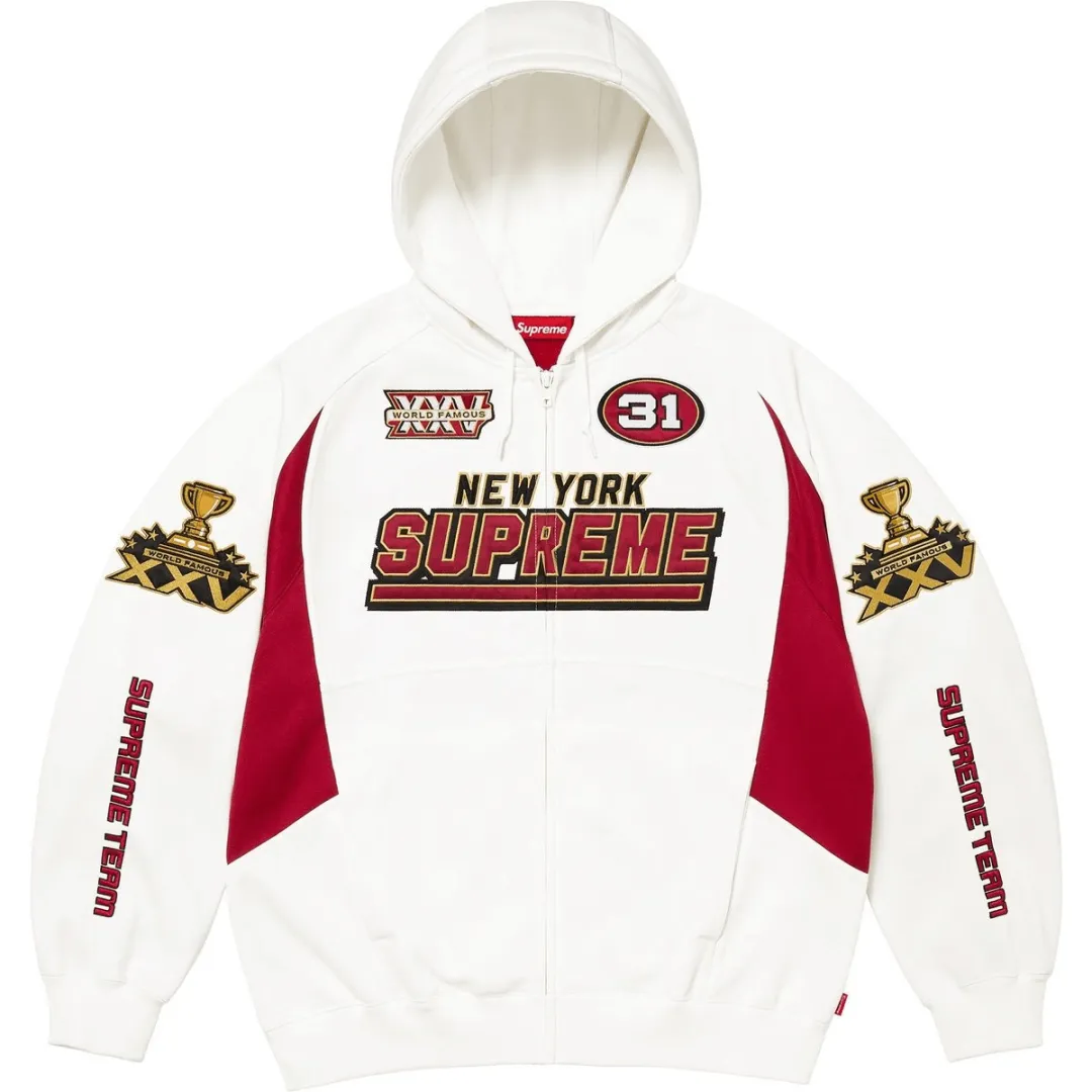 Supreme Football zip-fastening hoodie