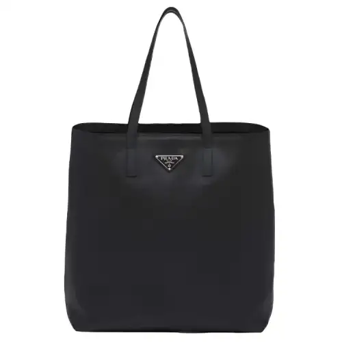 PRADA Classic Saffiano Leather Tote Bag, Shopping Bag, Handbag Men's Black