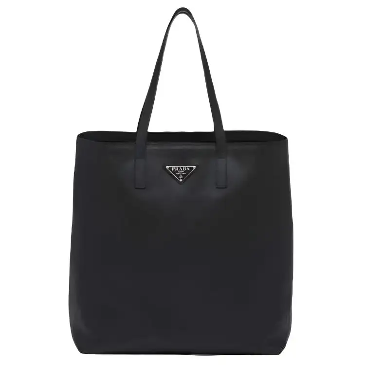 PRADA Classic Saffiano Leather Tote Bag, Shopping Bag, Handbag Men's Black