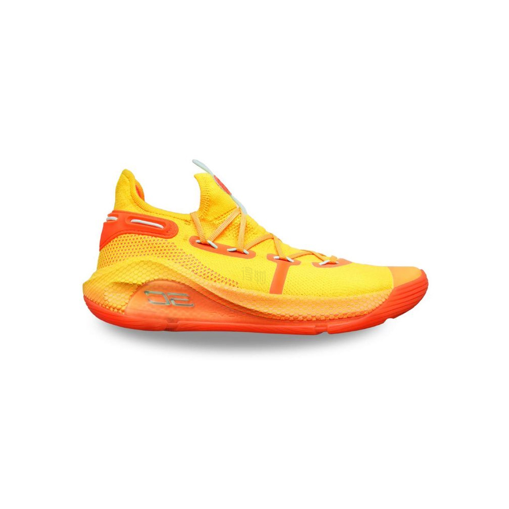 Мужские кроссовки Under Armour Curry 6 (оранжевые) — фото 2