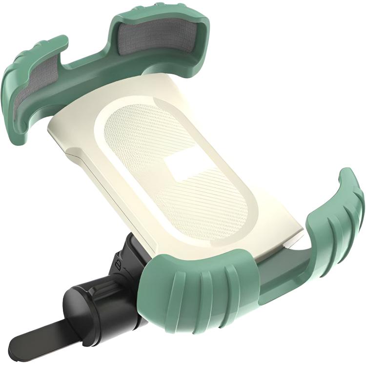 AXK A204 Maverick 9 Adapter Electric Vehicle Mobile Phone Navigation Mount Outdoor Cycling Four-Corner Soft Silicone Grip Anti-shock and Anti-shake Fixing Mount Firm and Will Not Damage the Machine One-Button Lock Can Be Operated with One Hand Model Compatible