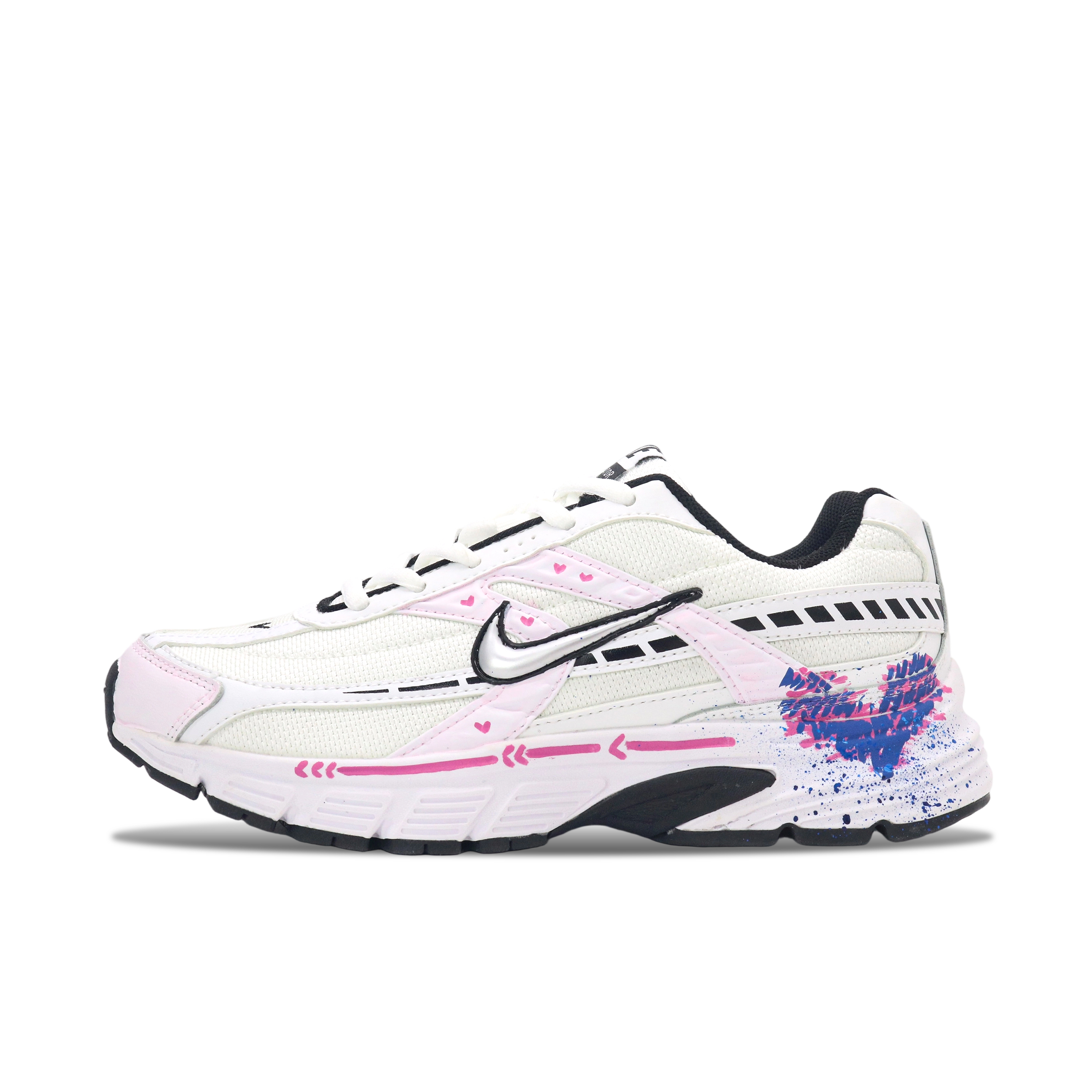 Nike Initiator Running Shoes Unisex Low Top White/Pink/Blue