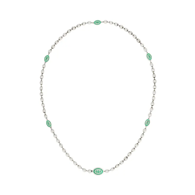 GUCCI Interlocking G Boule Chain Necklace