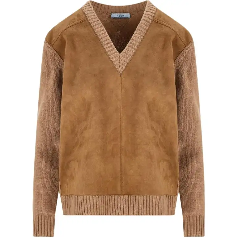 Prada V-Neck Knitted Jumper
