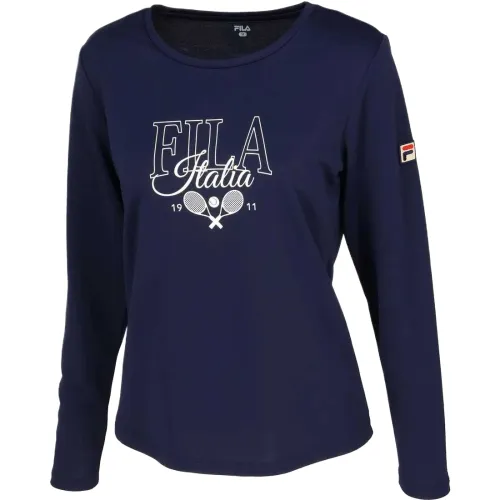 FILA Tennis Tops Women's Marine Blue Crew Neck