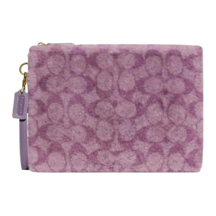 COACH Charter Shearling Clutches Large Women's Purple