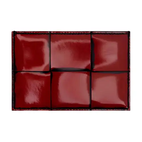 Bottega Veneta CASSETTE Lambskin Card Holder Regular Men's Apple Candy/Black
