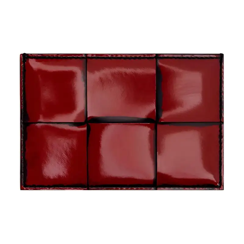 Bottega Veneta CASSETTE Lambskin Card Holder Regular Men's Apple Candy/Black
