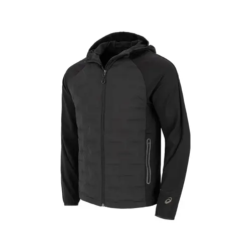 ASICS Down Jackets Men's Black Hooded Moderate Other