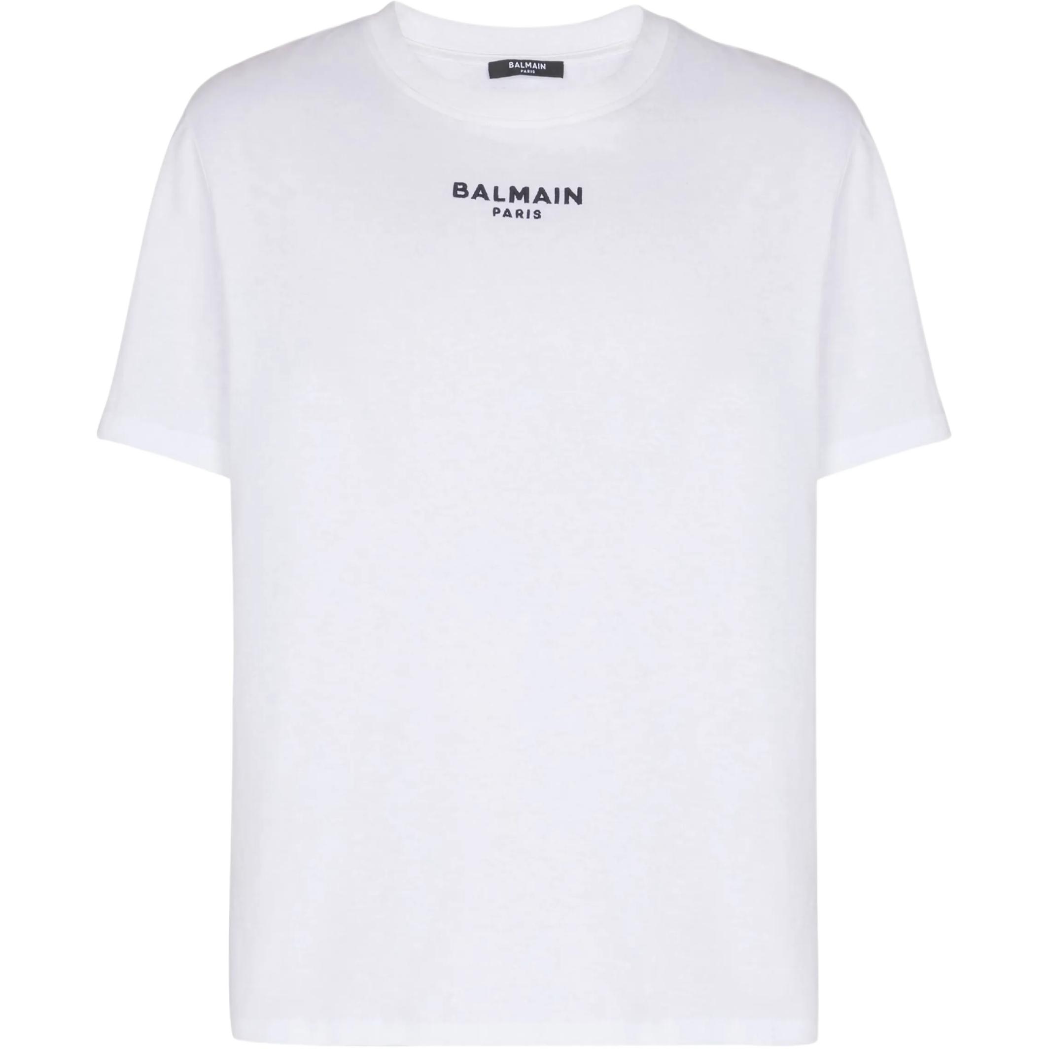 Мужская футболка BALMAIN BALMAIN FW25 logoT (белая)