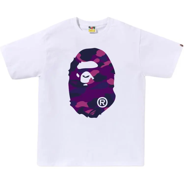 A Bathing Ape camo-print ape-head T-shirt