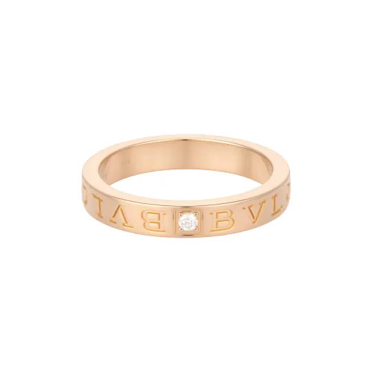 Bvlgari 2010s 18K rose gold B.Zero1 diamond ring