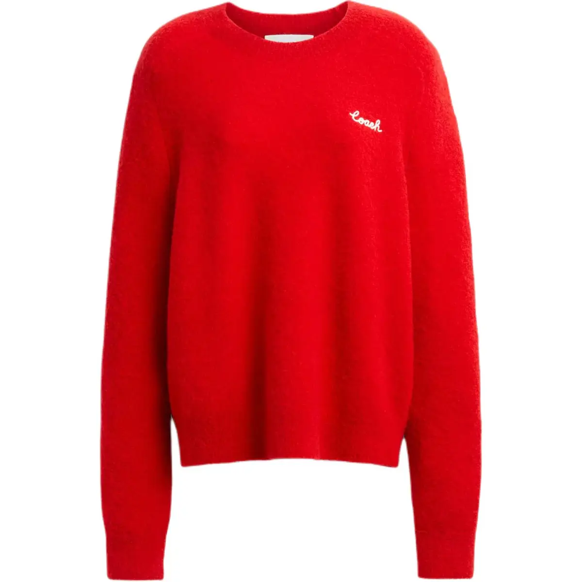COACH Sweaters Women's Red Crew Neck Moderate Straight Fit