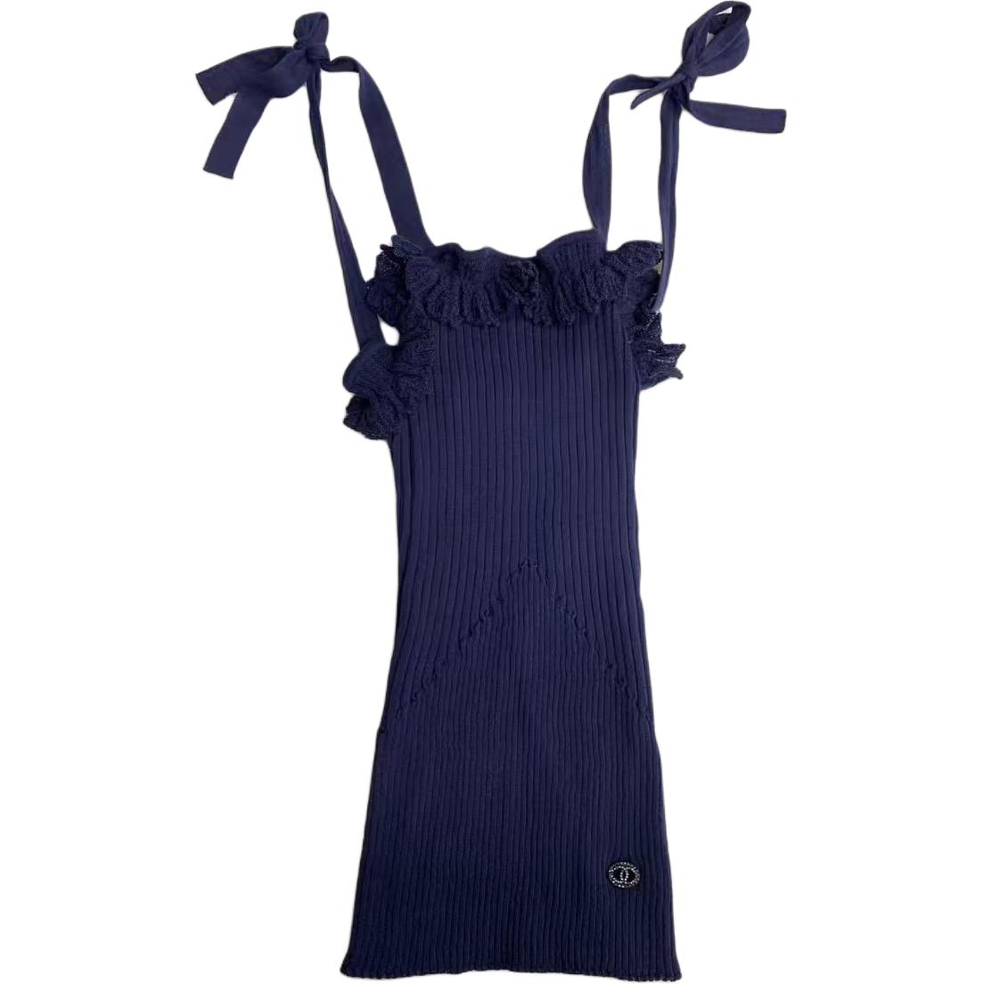 CHANEL Camisoles Women's Dark Blue Moderate Nipped In Waist