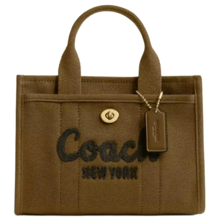 COACH Cargo Fabric One Shoulder Handbag Small Women's Olive