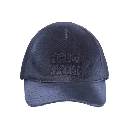 MIU MIU Fabric Baseball Caps Women's Blue