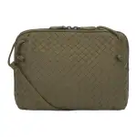 Bottega Veneta Sheepskin Shoulder Bag Women's Army Green