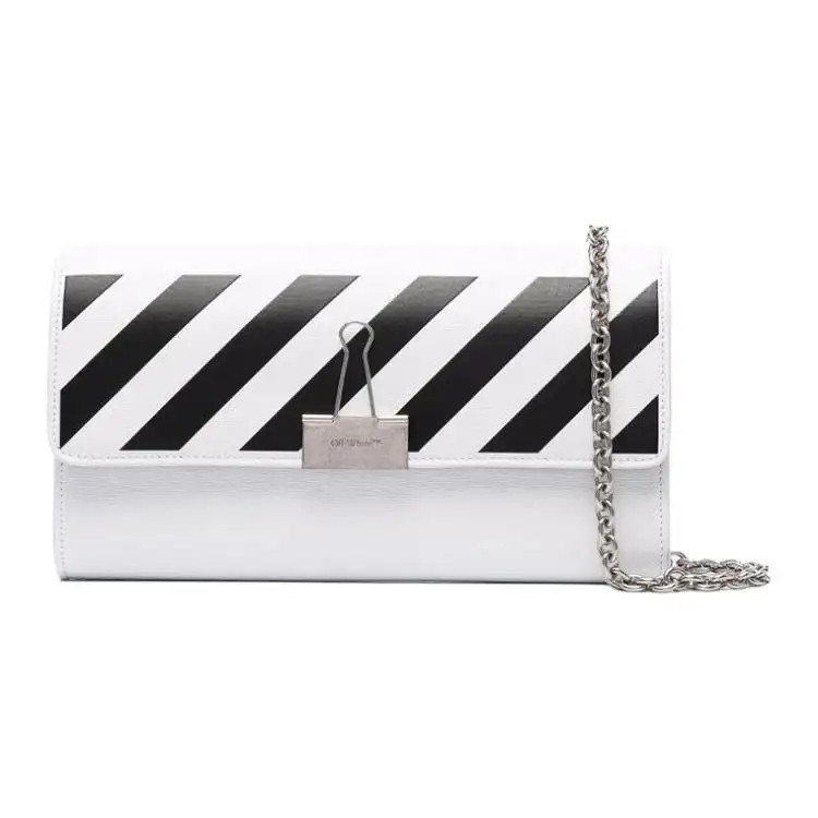 OFF WHITE Leather Crossbody Bag, Shoulder Bag Unisex White