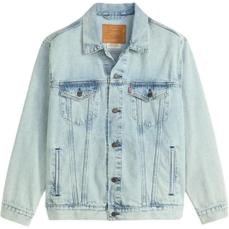 Levi's Denim Jackets Men's Light Blue Lapel Moderate Other