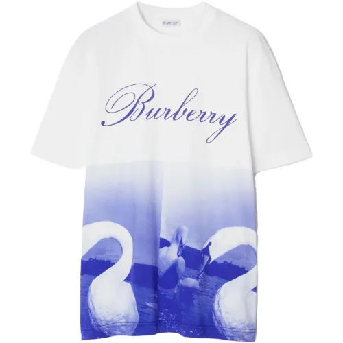 【Previous Season】swan-print cotton T-shirt