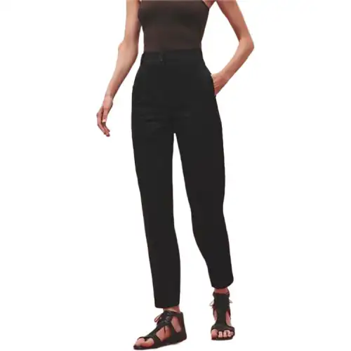 HERMES Casual Pants Women's Black Moderate Other