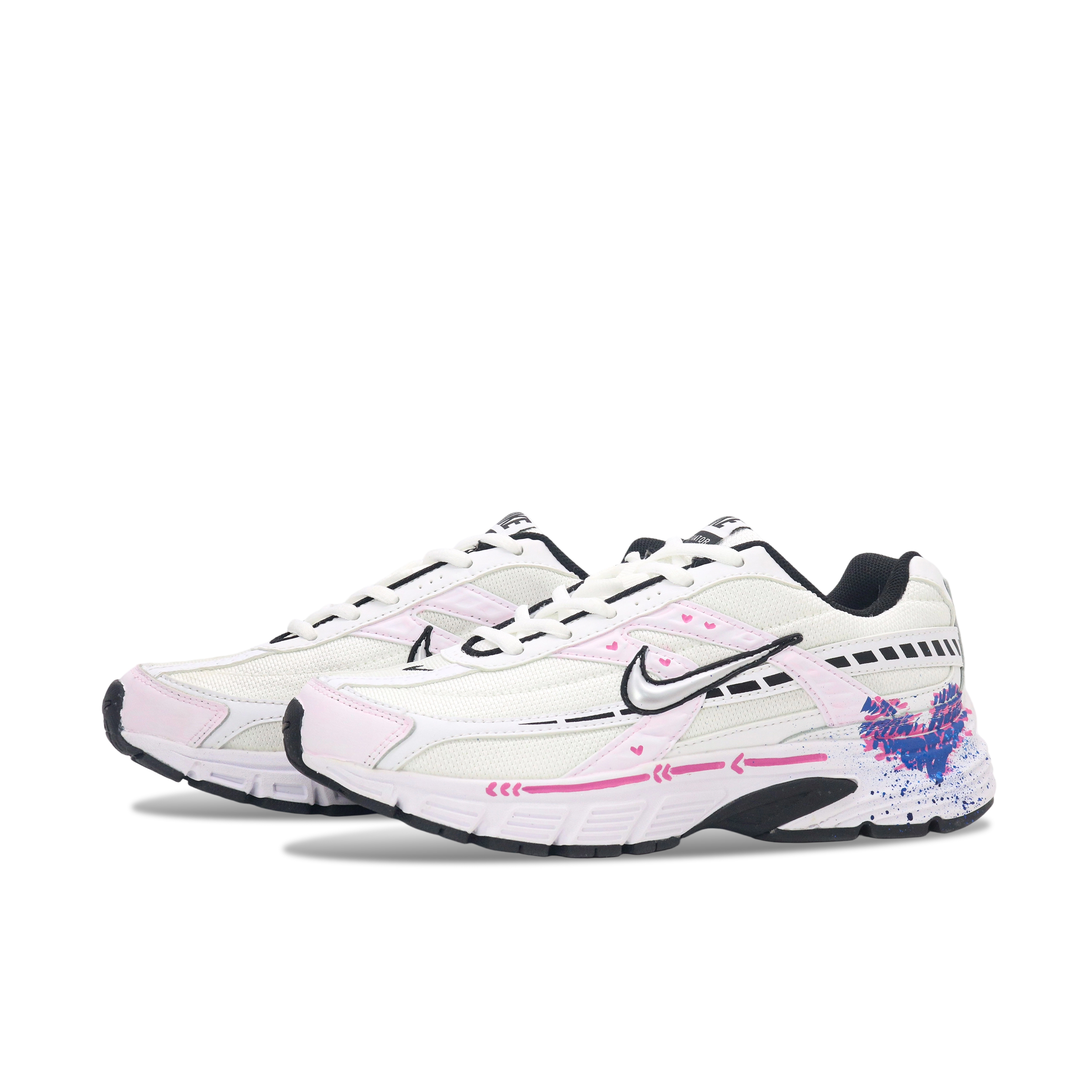 Nike Initiator Running Shoes Unisex Low Top White/Pink/Blue