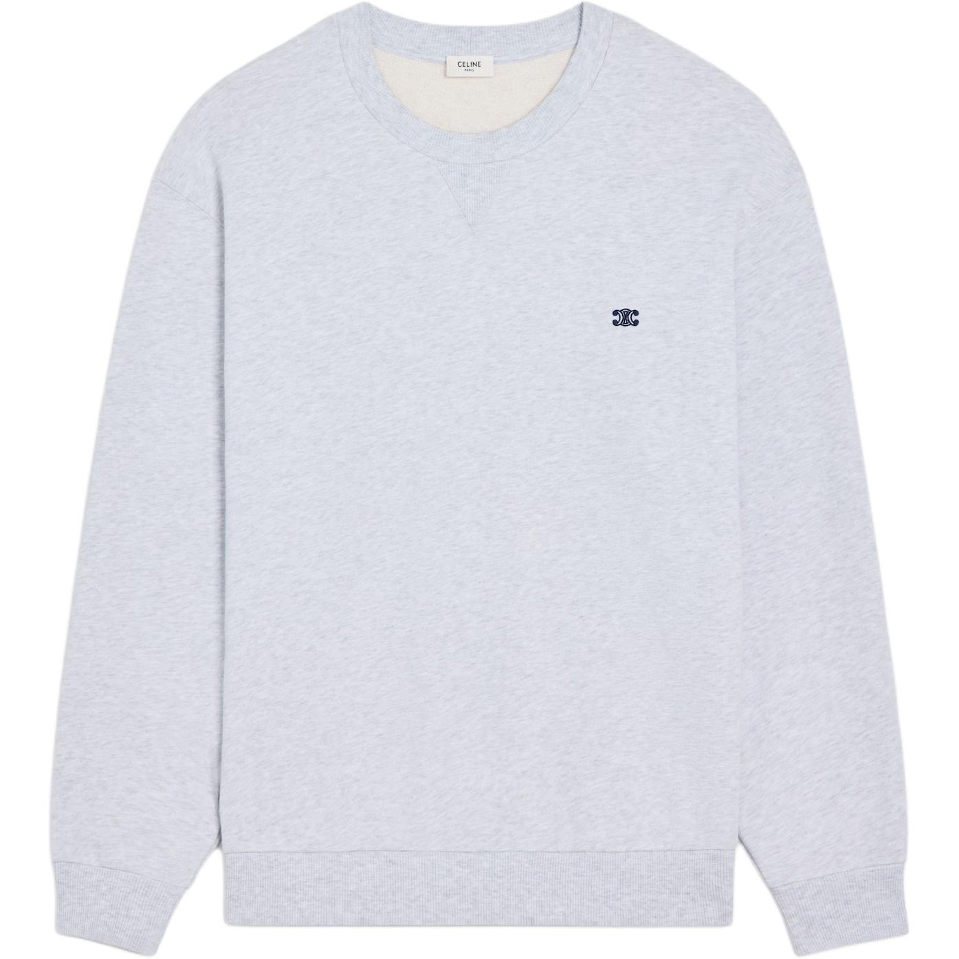 CELINE Sweatshirts Men's Gray Crew Neck Moderate