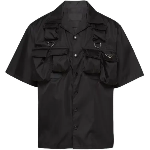 PRADA Triangle Plaque Short Sleeved Cargo Shirt
