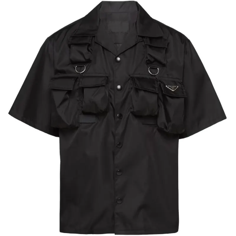 PRADA Triangle Plaque Short Sleeved Cargo Shirt