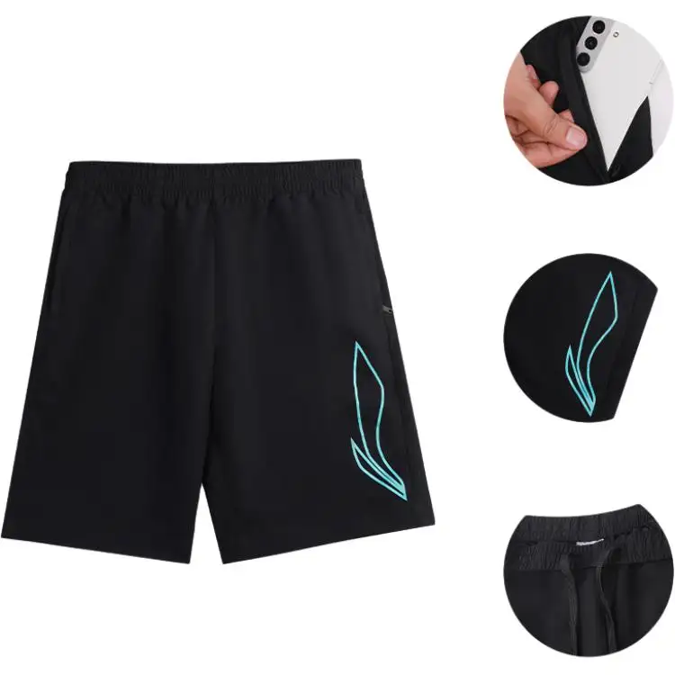 Li Ning Sports Shorts Women's Classic Black Thin Woven Shorts