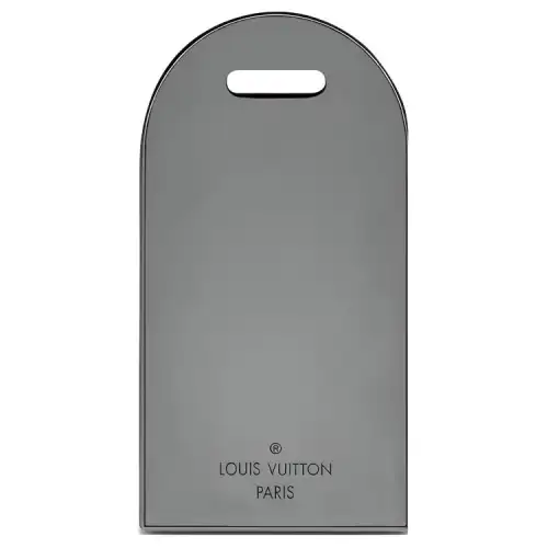 LOUIS VUITTON Metal Luggage Tag Bag Accessory Gray