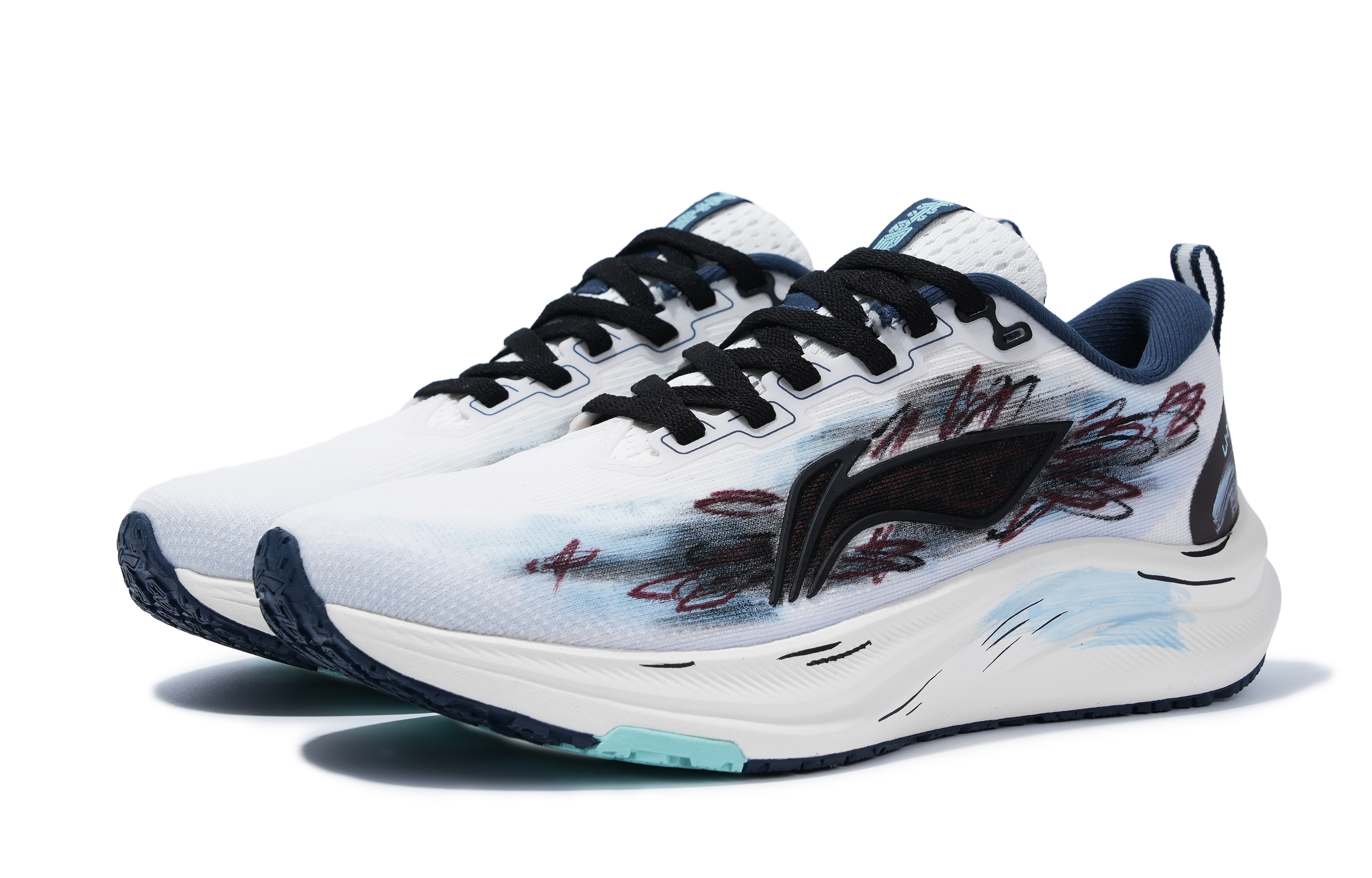 Li Ning Red Hare 8 Running Shoes Men’s Low Top White/Black/Blue