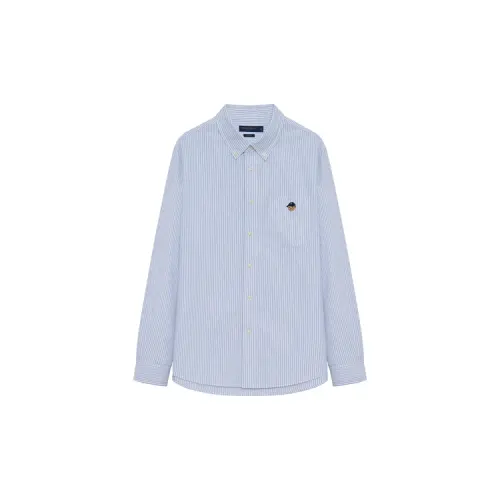 Teenie Weenie Men Evergreen Collection Shirt Lightweight Unisex Blue White, Blue Gray