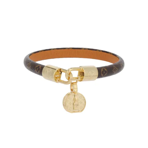 LOUIS VUITTON Brass Monogram Bangles Women's Brown