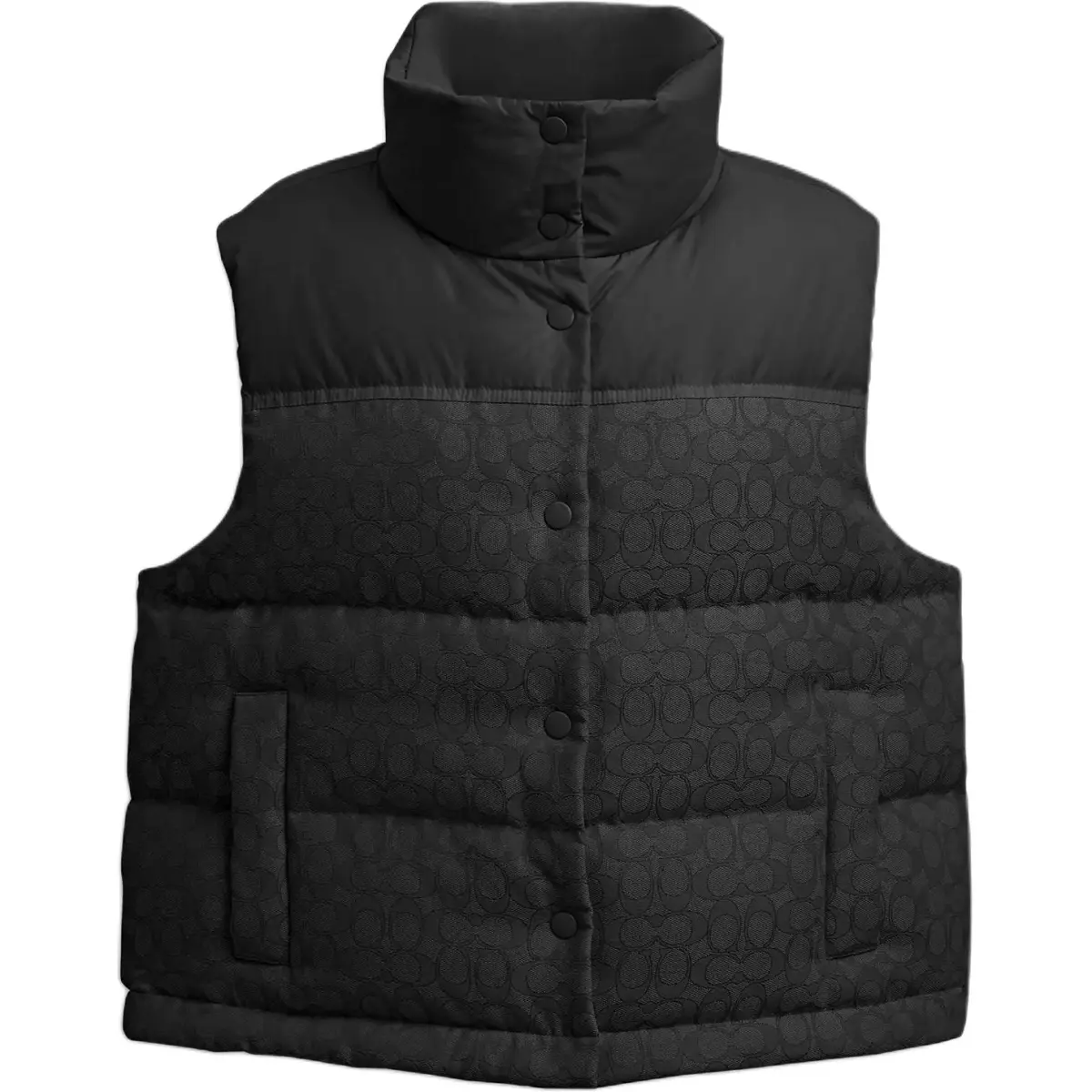 COACH Down Vests Women's Black Turtleneck Moderate Other