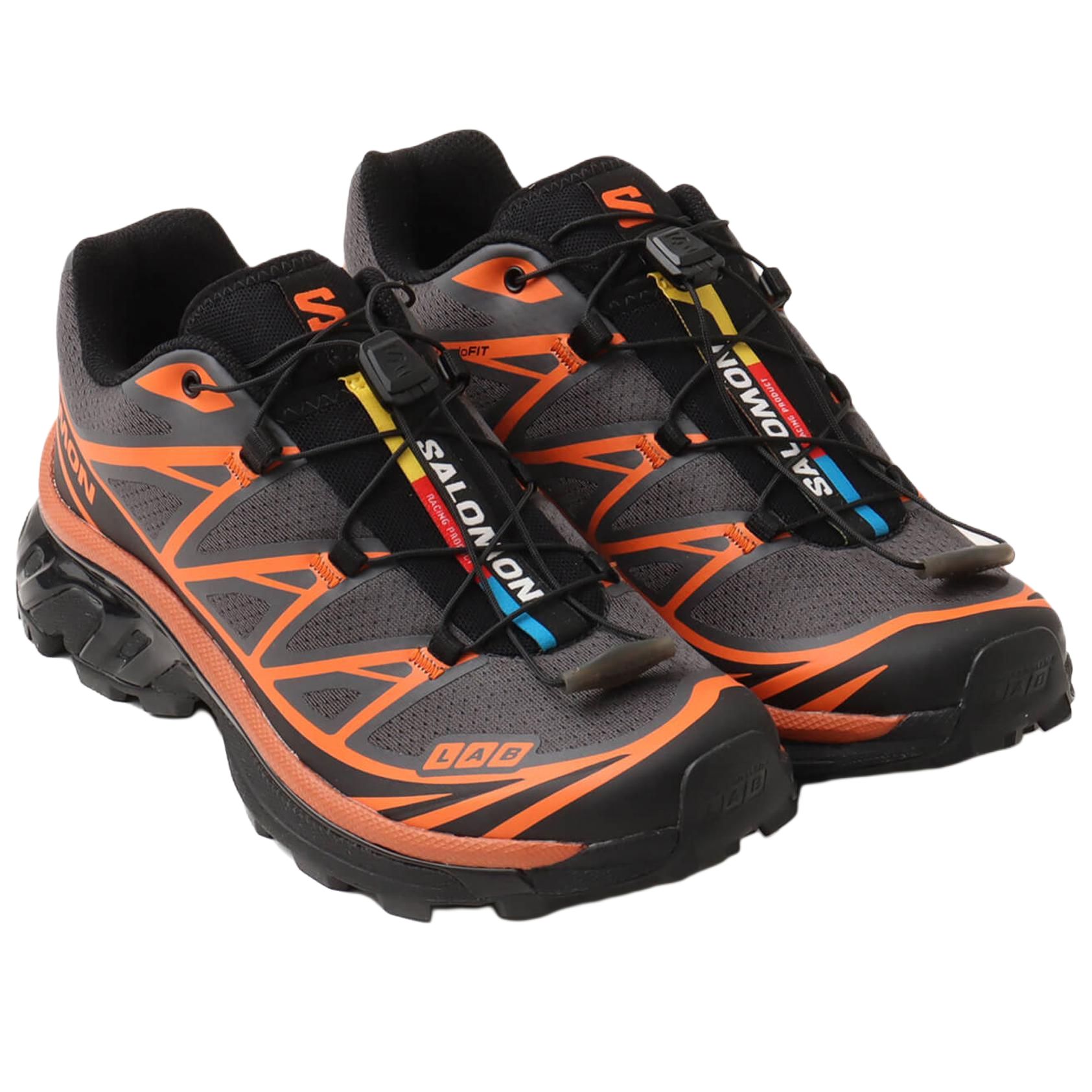 SALOMON XT 6 Running Shoes Unisex Black Orange