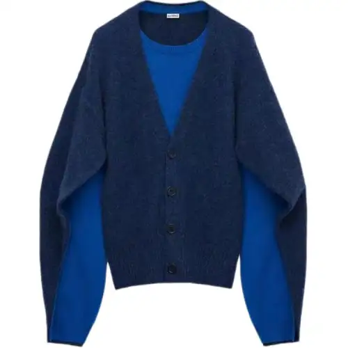 LOEWE Sweaters Men's Blue Crew Neck Moderate