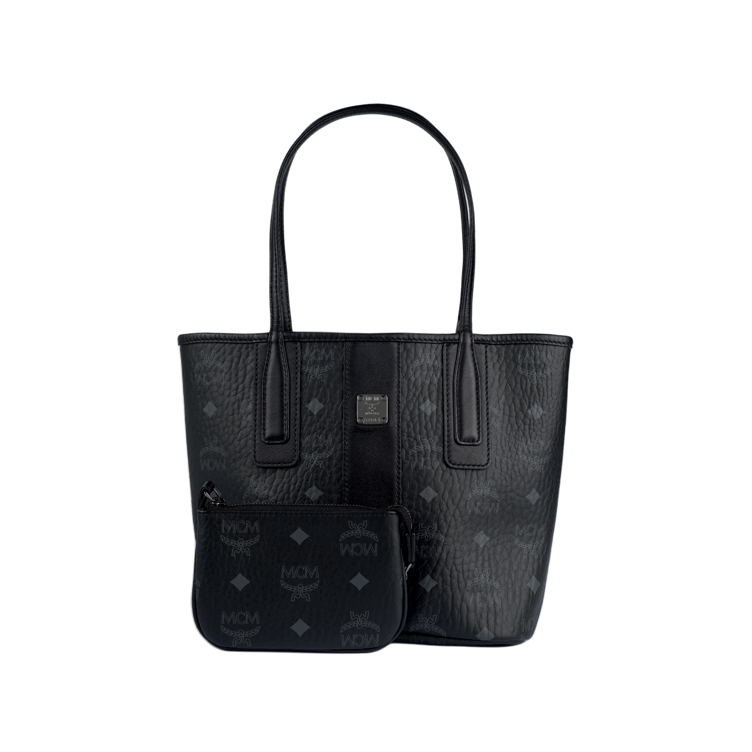 MCM Liz Coated Canvas With Leather Combo Bag, Tote Bag, Shopping Bag, Shoulder Bag, Handbag Mini Women's Black
