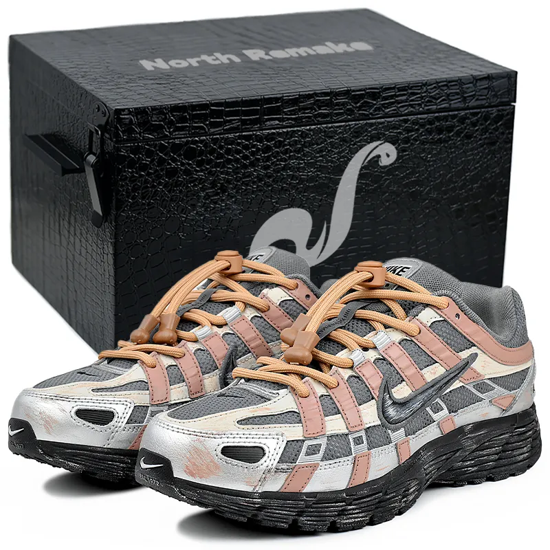 Nike P 6000 Abrasion Resistant Slip Resistant Abrasion Resistant Slip Resistant Low top Running Shoes Unisex Pink Gray