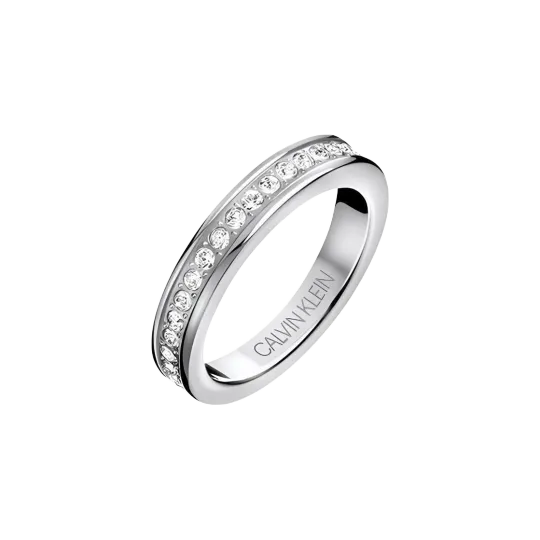 CALVIN KLEIN 316 Stainless Steel Rings Unisex Silver