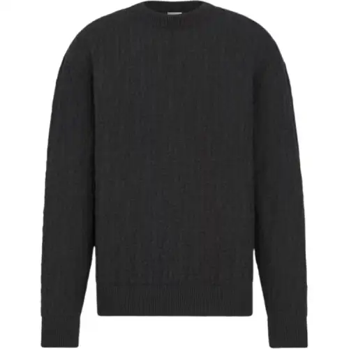 DIOR Knitwear Men's Black Crew Neck Moderate Other