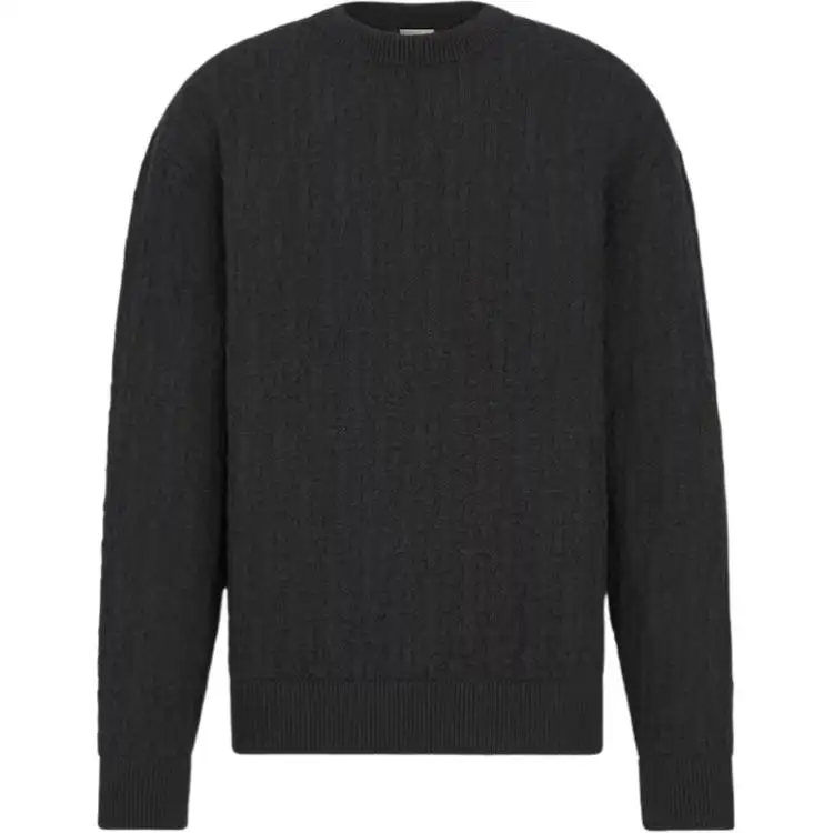 DIOR Knitwear Men's Black Crew Neck Moderate Other