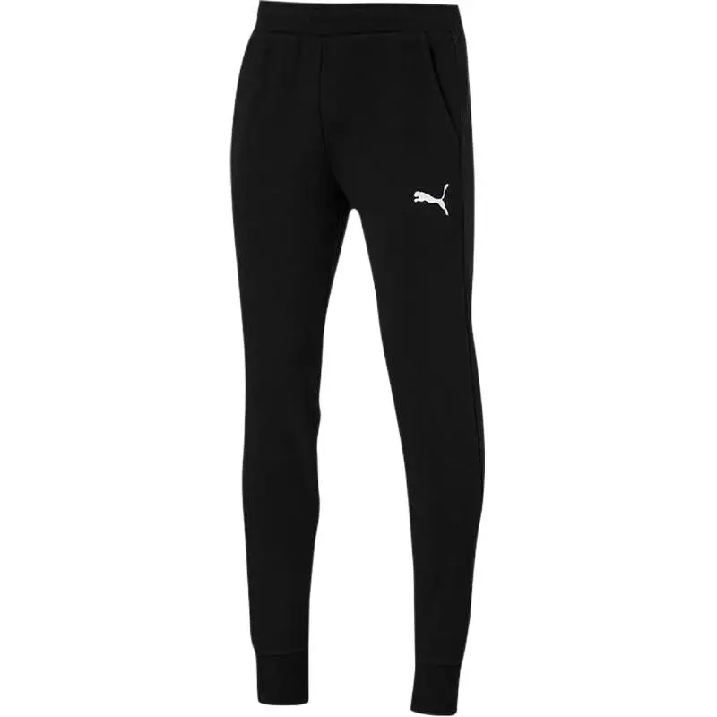 PUMA Knitted Sweatpants Men's Black Moderate Cuffed Pants