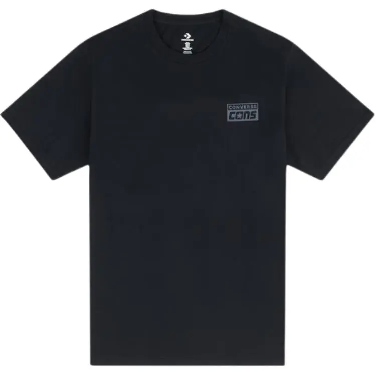 Converse T-Shirts Men's Black Crew Neck Moderate