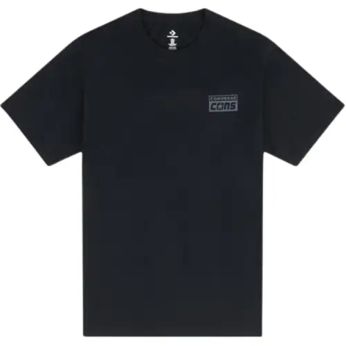 Converse T Shirts Men's Black Crew Neck Moderate
