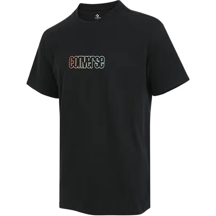 Converse T-Shirts Men's Black Crew Neck Moderate